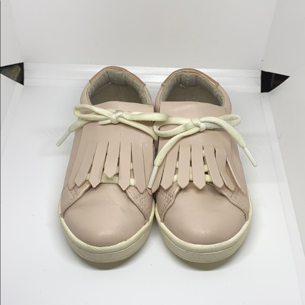 ZARA Pink vegan leather sneakers SZ 6